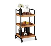 Serving trolley Multi-Purpose Cart 3 Shelves 4 Wheels Serving Cart 3 Tiers