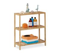 Relaxdays 3-Tier Bamboo Storage Shelf