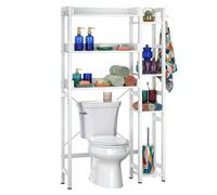 Relaxdays 3-tier toilet shelf with side