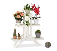 Wooden flower rack 3 Tiers Fir Wood Wooden Plant Stand Multi-Tier Flower Shelf