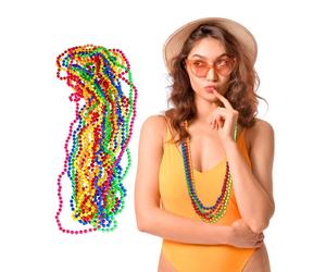 Relaxdays 30x Colourful Bead Necklace