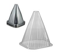 Relaxdays 32x Plant Cover, Snail and Frost Protection, HxWxD: 22 x 19 x 19 cm, Greenhouse Propagation Cones, PVC, Grey