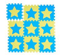 Relaxdays 36-Piece Star Jigsaw Playmat Blue/Yellow