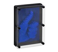 Relaxdays Picture Pinart Retro Play Children 13 x 18 cm 3D Print Sculptures Nail Board Pinpressions Blue, 70% 30% Plastic