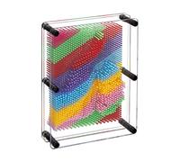 Relaxdays Picture Pinart Retro Play Children 15 x 20 cm 3D Print Pin Sculpture Nail Board Pinpressions Colourful, 70% 30% Plastic