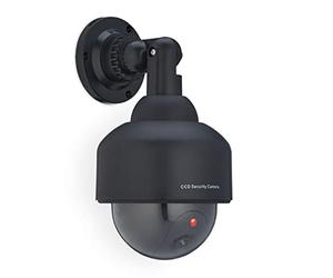 Relaxdays 3x Dummy Camera, Flashing LED Light, Indoor & Outdoor, Burglar Deterrent, Security, 23.5 x 12.5 x 14 cm, Black