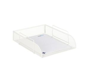 Relaxdays 3x Stackable Document Trays in White