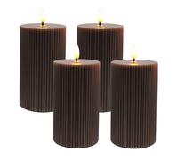 Relaxdays 4 LED wax candles