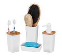 Relaxdays 4-Piece Bathroom Accessory Set