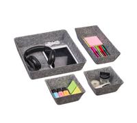 Relaxdays 4-Piece Drawer Organiser made of Felt