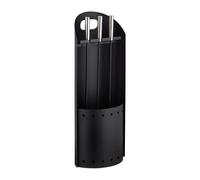 Relaxdays Modern Fireplace Set, 4-Piece Companion Tools, Shovel, Broom, Poker and Stand, Black