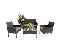 Relaxdays 4-piece rattan garden set