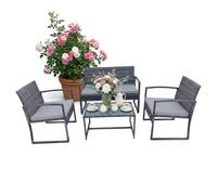 Relaxdays 4-piece rattan garden set