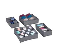 Relaxdays 4-piece set underwear organiser