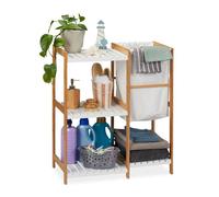 Relaxdays 4 Tier Bathroom Shelving And Laundry Bin