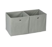 Relaxdays 4 x grey fabric storage boxes
