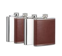 Relaxdays 4 x stainless steel flask set