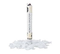 Relaxdays 40 cm Rose Petal Party Popper, For Weddings and Engagements, Confetti Cannon Effect Height up to 8m, White