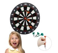 Relaxdays 42 cm Soft Darts Dartboard, For Children, Wall-Mounted, Freestanding Safety Board, Black-White