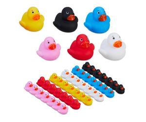 Relaxdays 48x Colourful Rubber Ducks