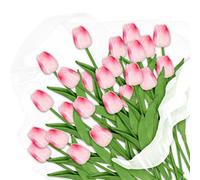 Relaxdays 48x Pink Faux Tulips
