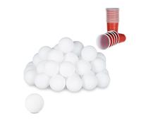Relaxdays 48x Set Ping Pong Balls White