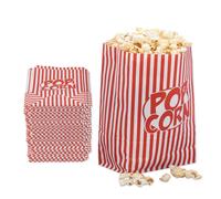 Relaxdays 48x Striped Retro Popcorn Bags