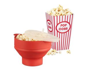 Relaxdays 49-piece red popcorn set