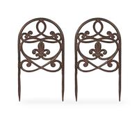 Relaxdays 4x Antique Flower Bed Stakes