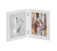 Relaxdays 4x Baby Picture Frame with Plaster Cast