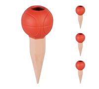 Relaxdays 4X Clay Cone Watering, for 1.5 Litre PET Bottles, Irrigation Aid, Ceramic, 17.5 x 7 x 7 cm, Red/Terracotta