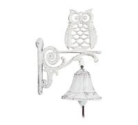 Relaxdays 4x Door Bells with an Owl in White