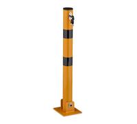 Relaxdays 4x Foldable Barrier Posts Yellow-Black