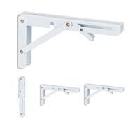 Relaxdays 4x Foldable Shelf Brackets