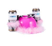 Relaxdays 4x Pink Party Drinking Beer Hat