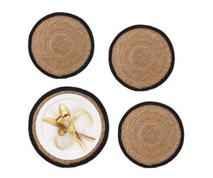 Relaxdays 4x Place Mat Set Water Hyacinth