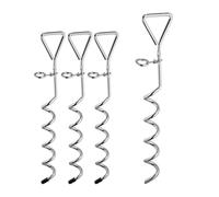 Relaxdays 4x Screw in Ground Anchor