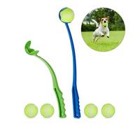 Relaxdays 4x Set Ball Thrower with 10 Balls