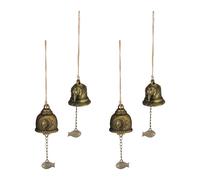 Relaxdays 4x Set Feng Shui Wind Chime with Bells