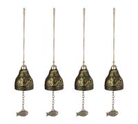 Relaxdays 4x Set Feng Shui Wind Chime with Bells