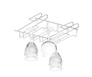 Relaxdays 4x Silver Stemware Rack