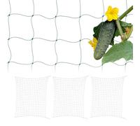 Relaxdays 4X Trellis Nets, 200 x 250 cm Cucumber & Flowers Climbing Support, Garden & Greenhouse, Mesh Size 10 cm, Green