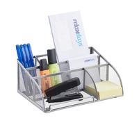 Relaxdays 5-Compartment Metal Desk Organizer