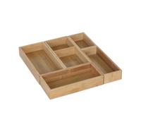 Relaxdays 5-piece bamboo drawer tray