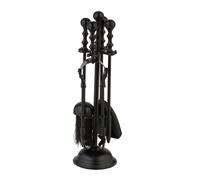 Relaxdays 5-piece Fireplace Set in Black