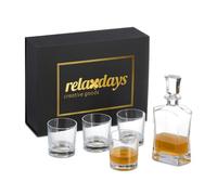 Relaxdays 5-Piece Whisky Set Decanter & Glasses