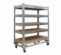 Relaxdays 5-tier trolley, castors