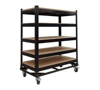 Relaxdays 5-tier trolley, castors