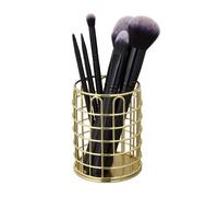 Relaxdays 5x Round Metal Pen Holders in Gold