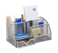 Relaxdays 6-Compartment Metal Desk Organizer